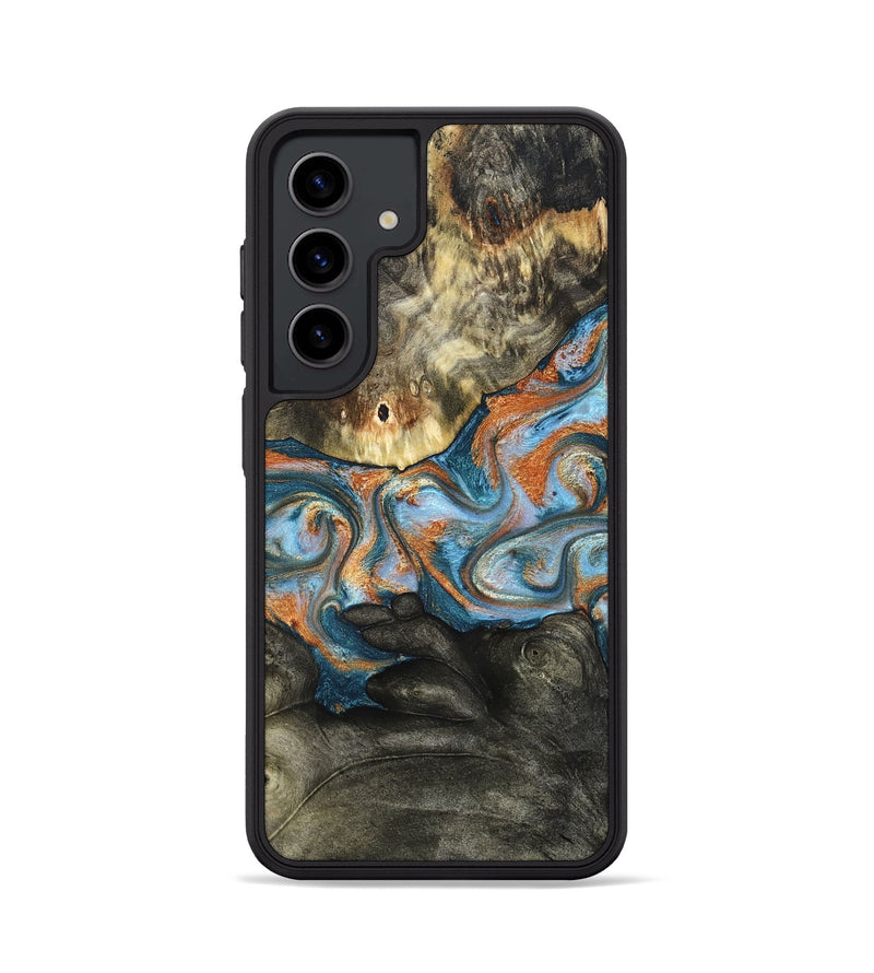 Galaxy S24 Wood Phone Case - Westley (Teal & Gold, 822633)