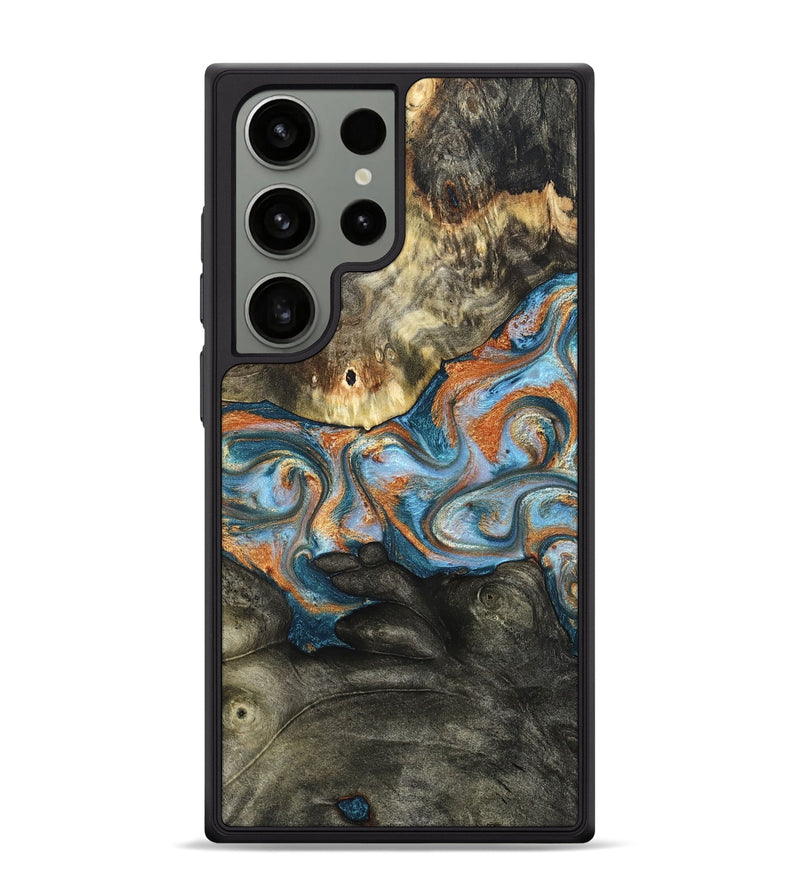 Galaxy S24 Ultra Wood Phone Case - Westley (Teal & Gold, 822633)