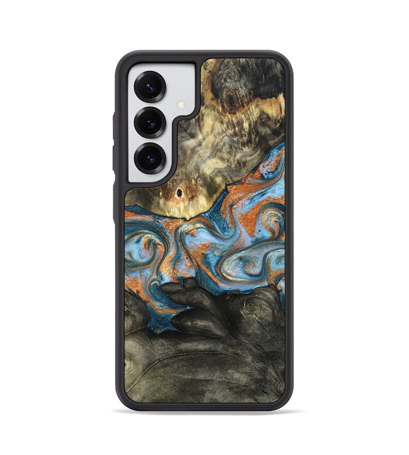 Galaxy S25 Wood Phone Case - Westley (Teal & Gold, 822633)