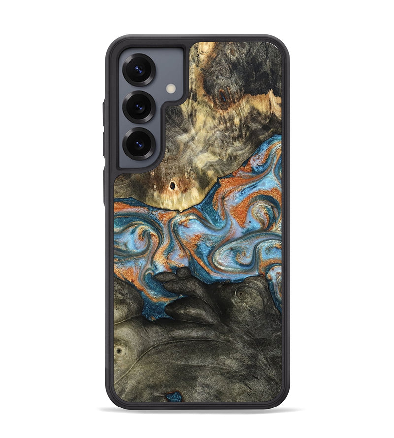 Galaxy S25 Plus Wood Phone Case - Westley (Teal & Gold, 822633)