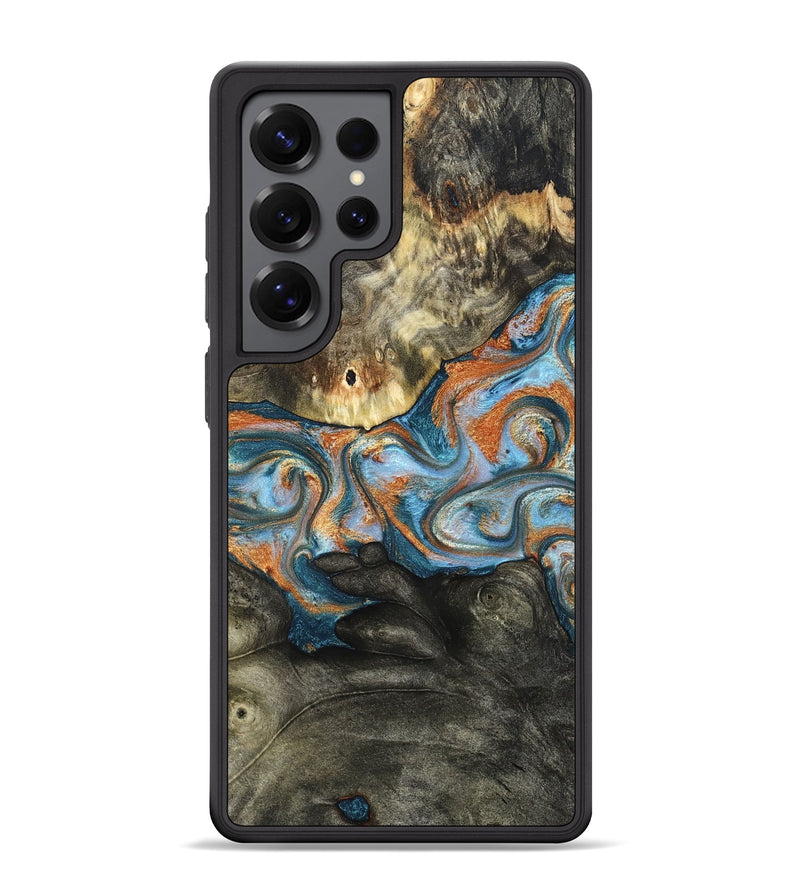 Galaxy S25 Ultra Wood Phone Case - Westley (Teal & Gold, 822633)
