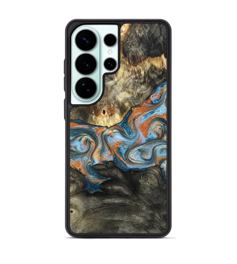 Galaxy S26 Ultra Wood Phone Case - Westley (Teal & Gold, 822633)