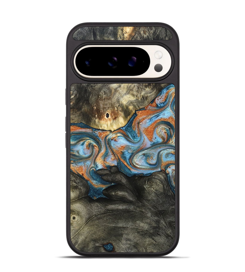 Pixel 9 Wood Phone Case - Westley (Teal & Gold, 822633)