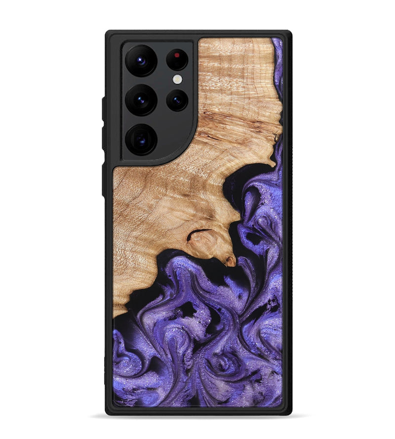 Galaxy S22 Ultra Wood Phone Case - Shyann (Purple, 822637)