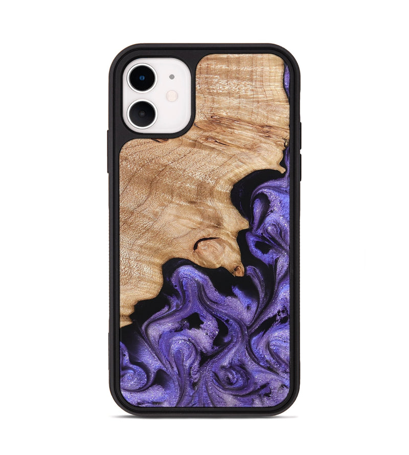 iPhone 11 Wood Phone Case - Shyann (Purple, 822637)