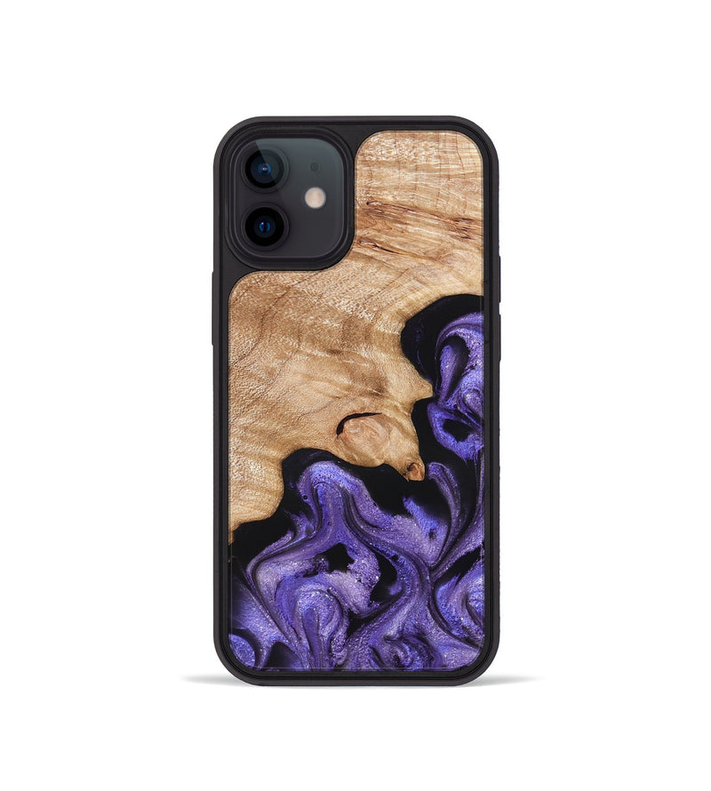 iPhone 12 mini Wood Phone Case - Shyann (Purple, 822637)