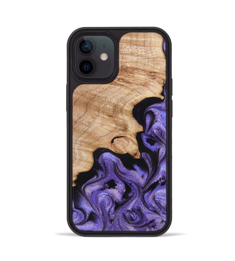iPhone 12 Wood Phone Case - Shyann (Purple, 822637)