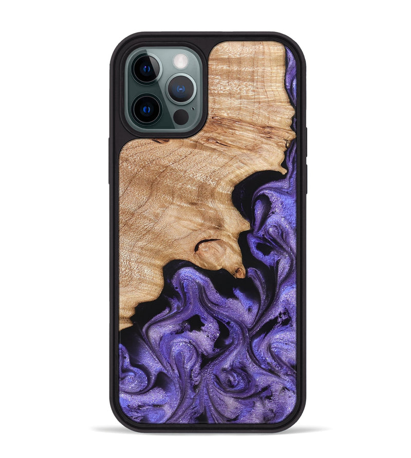 iPhone 12 Pro Max Wood Phone Case - Shyann (Purple, 822637)