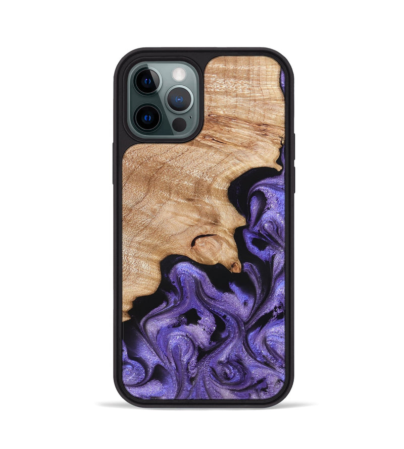 iPhone 12 Pro Wood Phone Case - Shyann (Purple, 822637)