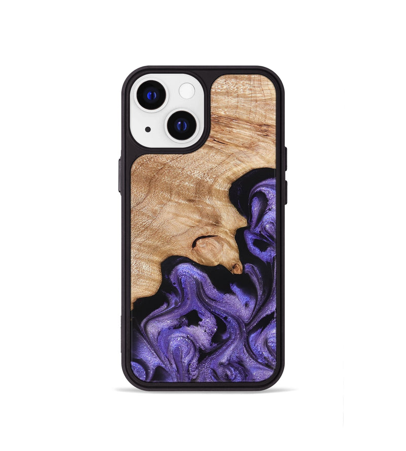 iPhone 13 mini Wood Phone Case - Shyann (Purple, 822637)
