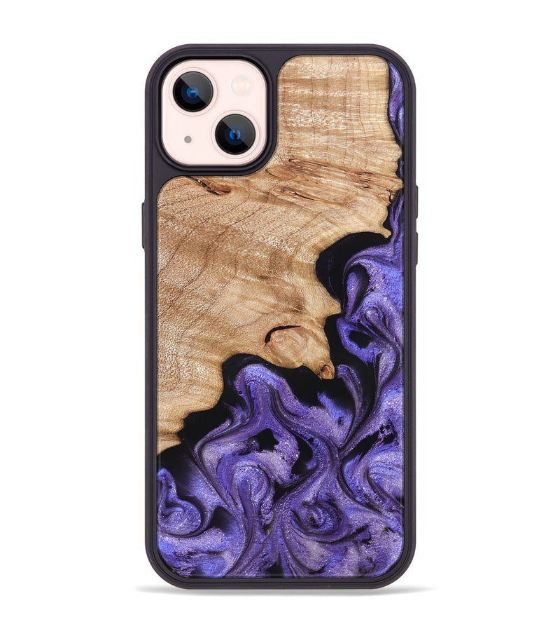 iPhone 14 Plus Wood Phone Case - Shyann (Purple, 822637)