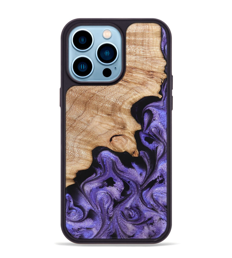 iPhone 14 Pro Max Wood Phone Case - Shyann (Purple, 822637)