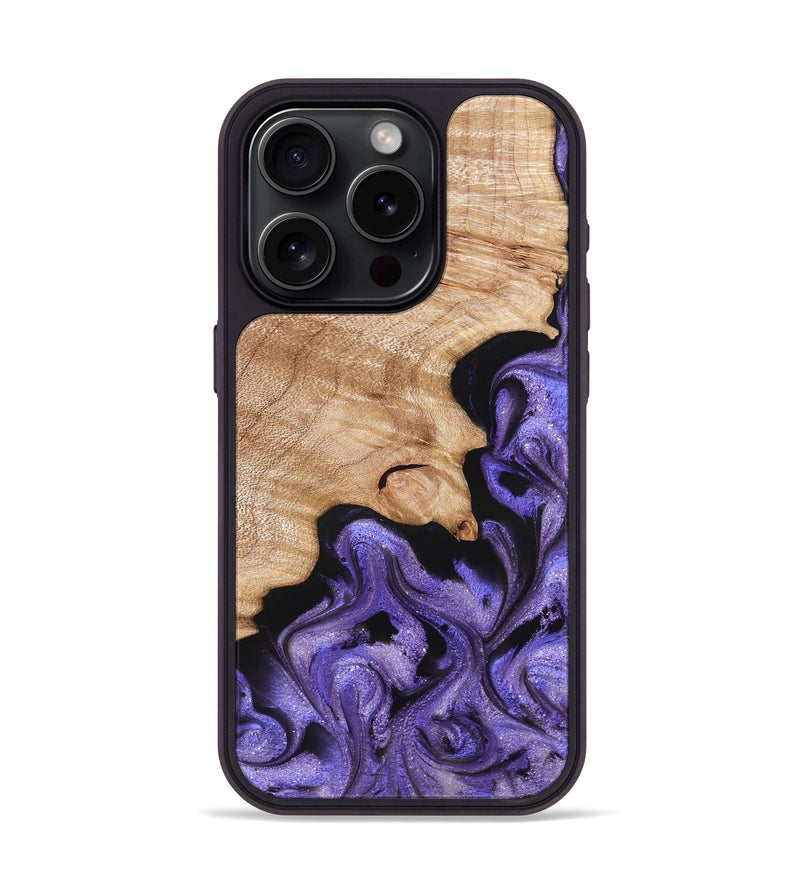iPhone 15 Pro Wood Phone Case - Shyann (Purple, 822637)