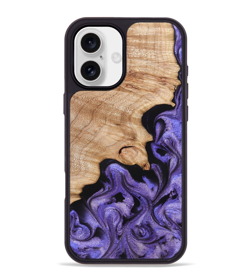 iPhone 16 Plus Wood Phone Case - Shyann (Purple, 822637)