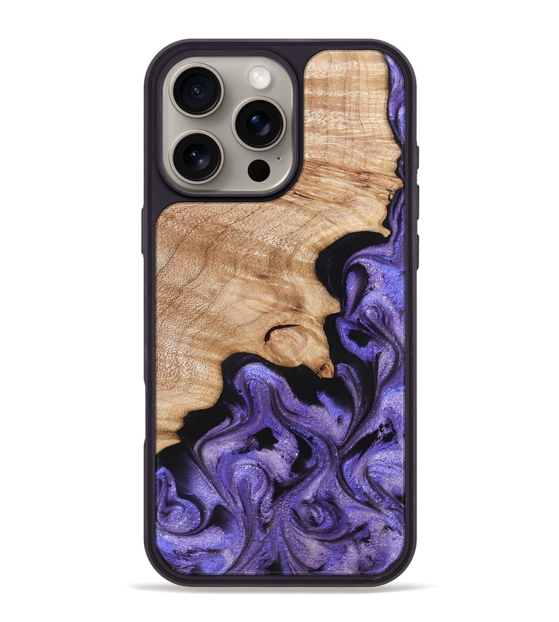 iPhone 16 Pro Max Wood Phone Case - Shyann (Purple, 822637)