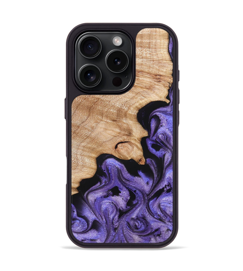 iPhone 16 Pro Wood Phone Case - Shyann (Purple, 822637)