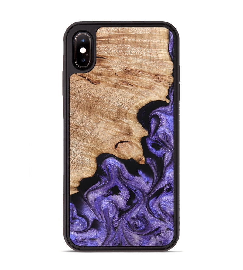 iPhone Xs Max Wood Phone Case - Shyann (Purple, 822637)