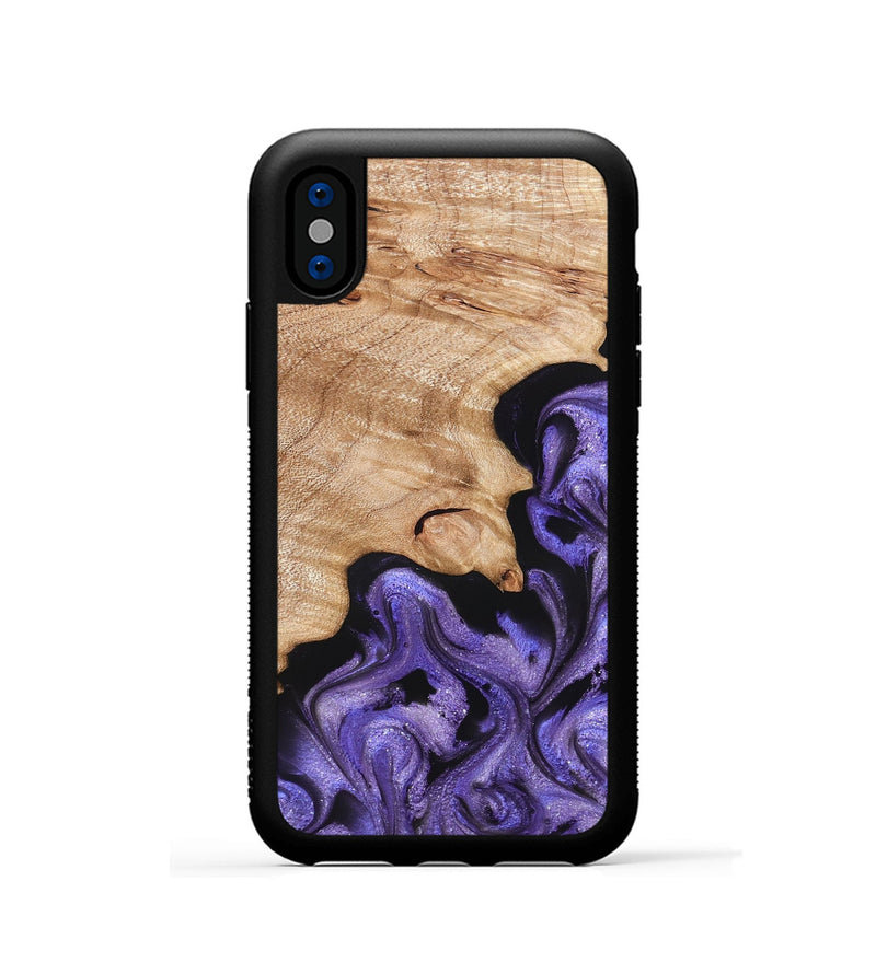 iPhone Xs Wood Phone Case - Shyann (Purple, 822637)