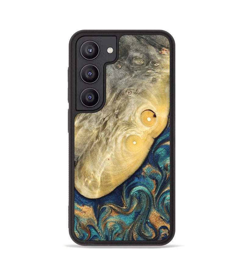 Galaxy S23 Wood Phone Case - Vaughn (Teal & Gold, 822649)
