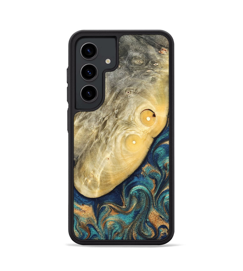 Galaxy S24 Wood Phone Case - Vaughn (Teal & Gold, 822649)