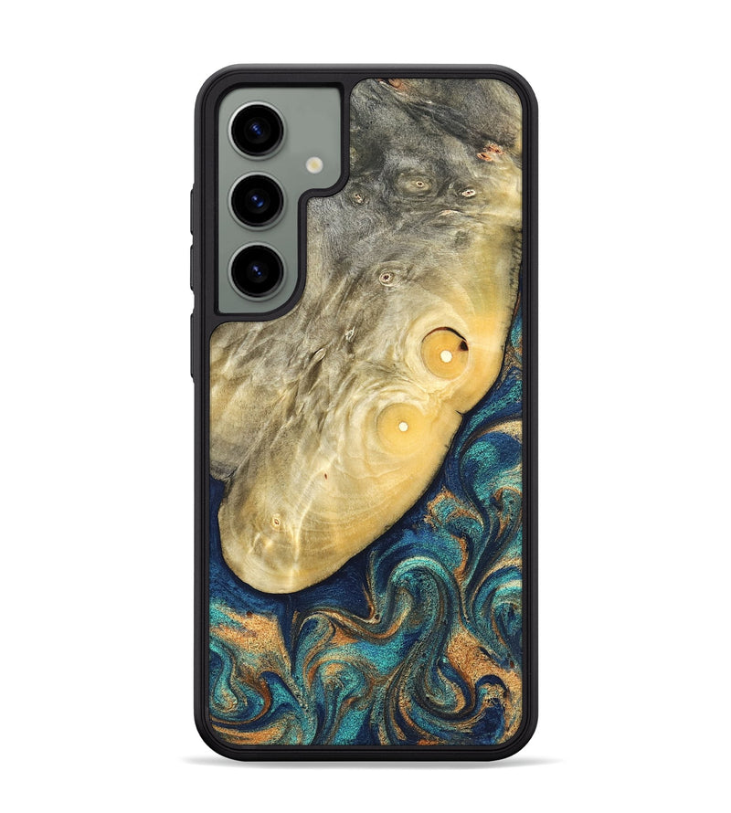 Galaxy S24 Plus Wood Phone Case - Vaughn (Teal & Gold, 822649)