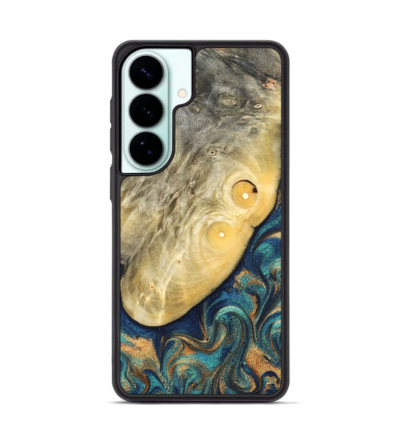 Galaxy S26 Plus Wood Phone Case - Vaughn (Teal & Gold, 822649)
