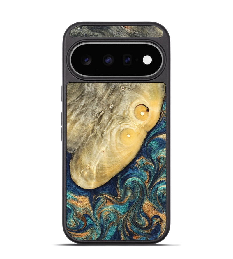 Pixel 11 Wood Phone Case - Vaughn (Teal & Gold, 822649)