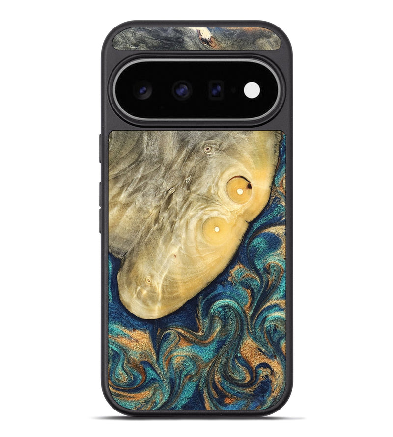 Pixel 11 Pro XL Wood Phone Case - Vaughn (Teal & Gold, 822649)