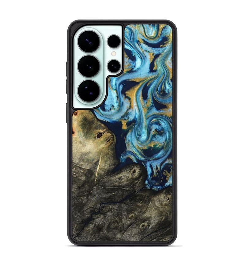 Galaxy S26 Ultra Wood Phone Case - Tabitha (Teal & Gold, 822650)