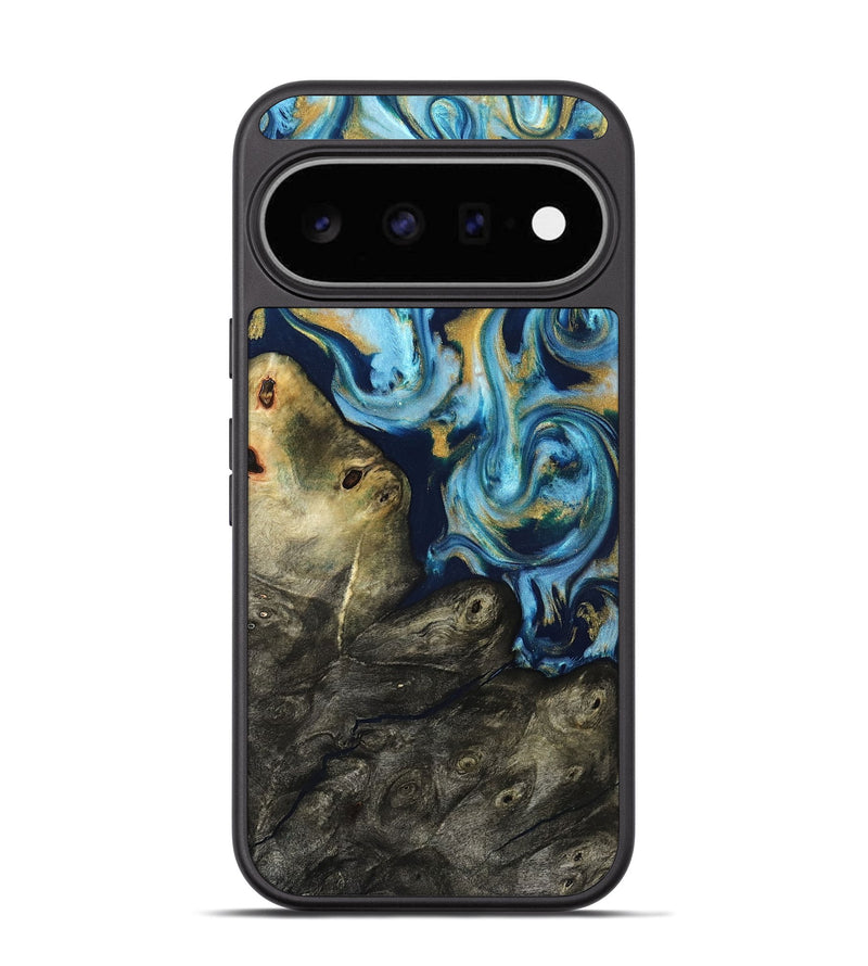 Pixel 11 Wood Phone Case - Tabitha (Teal & Gold, 822650)