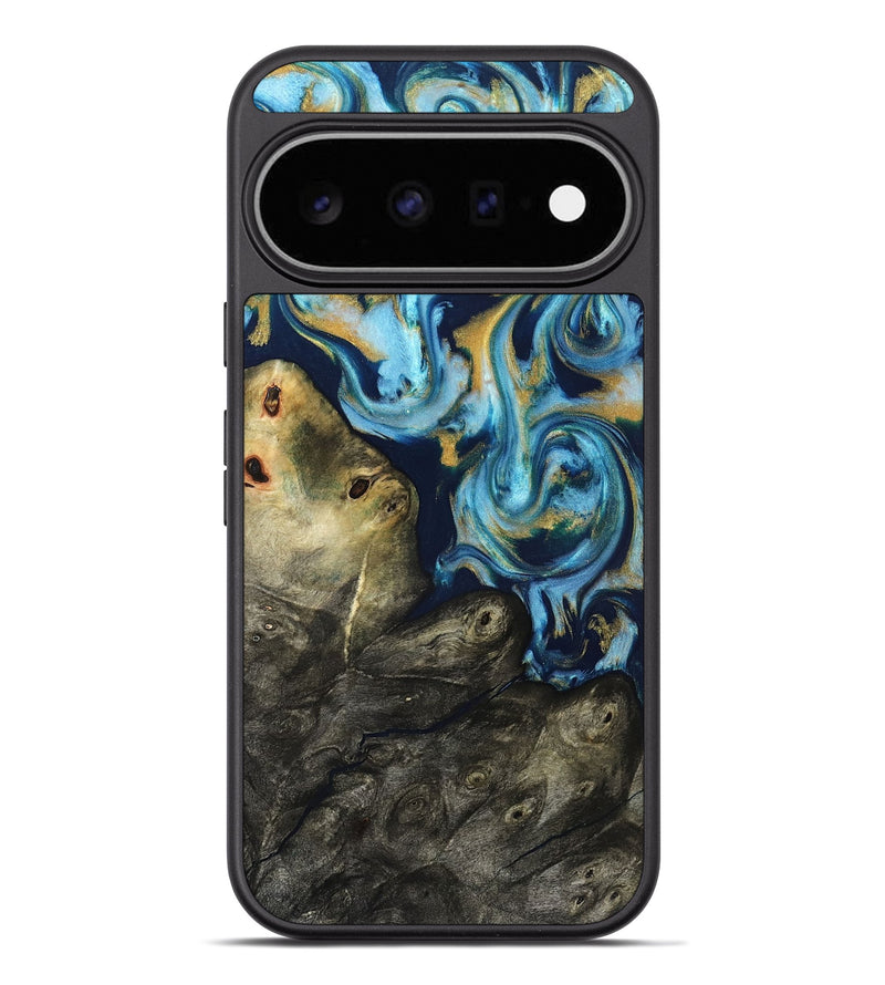 Pixel 11 Pro XL Wood Phone Case - Tabitha (Teal & Gold, 822650)