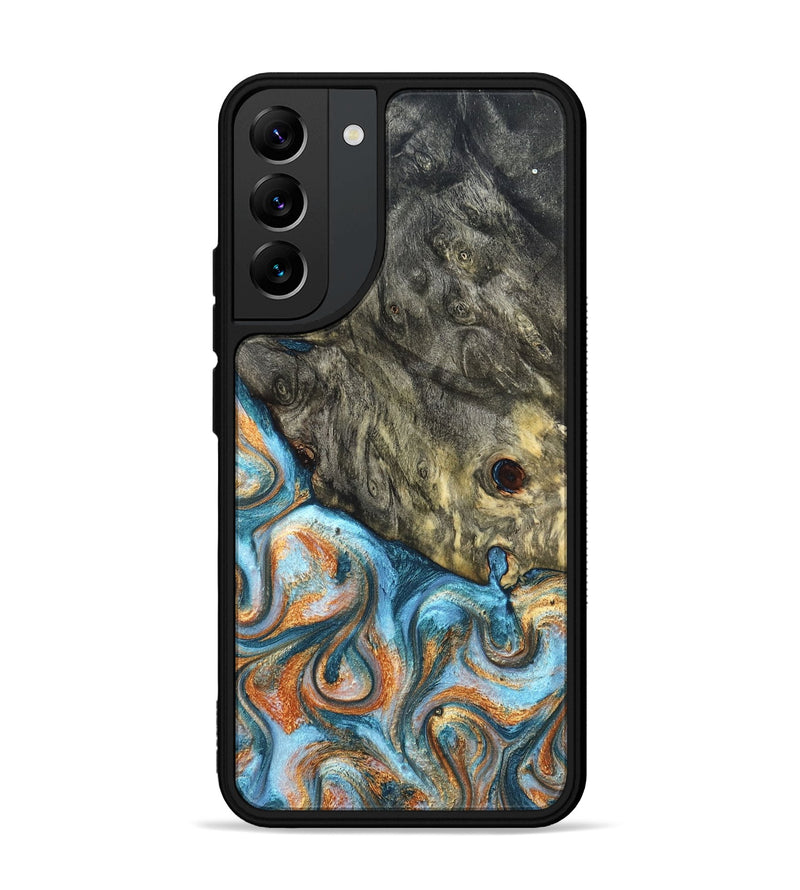 Galaxy S22 Plus Wood Phone Case - Dian (Teal & Gold, 822653)