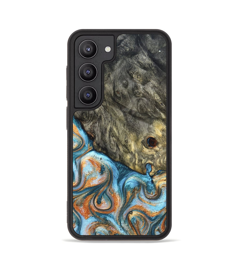 Galaxy S23 Wood Phone Case - Dian (Teal & Gold, 822653)