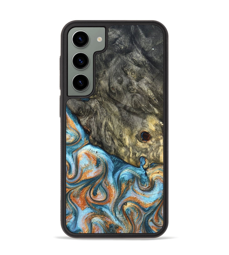Galaxy S23 Plus Wood Phone Case - Dian (Teal & Gold, 822653)