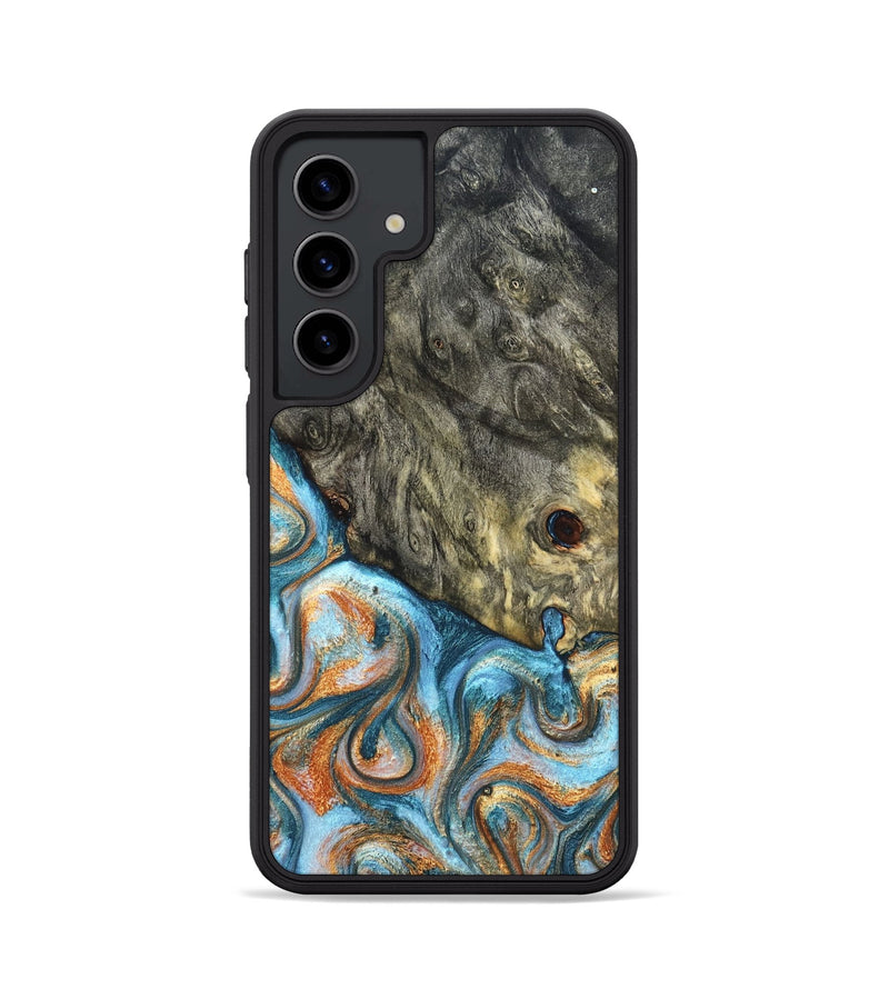 Galaxy S24 Wood Phone Case - Dian (Teal & Gold, 822653)