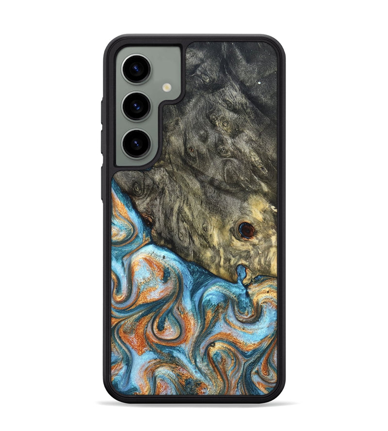 Galaxy S24 Plus Wood Phone Case - Dian (Teal & Gold, 822653)