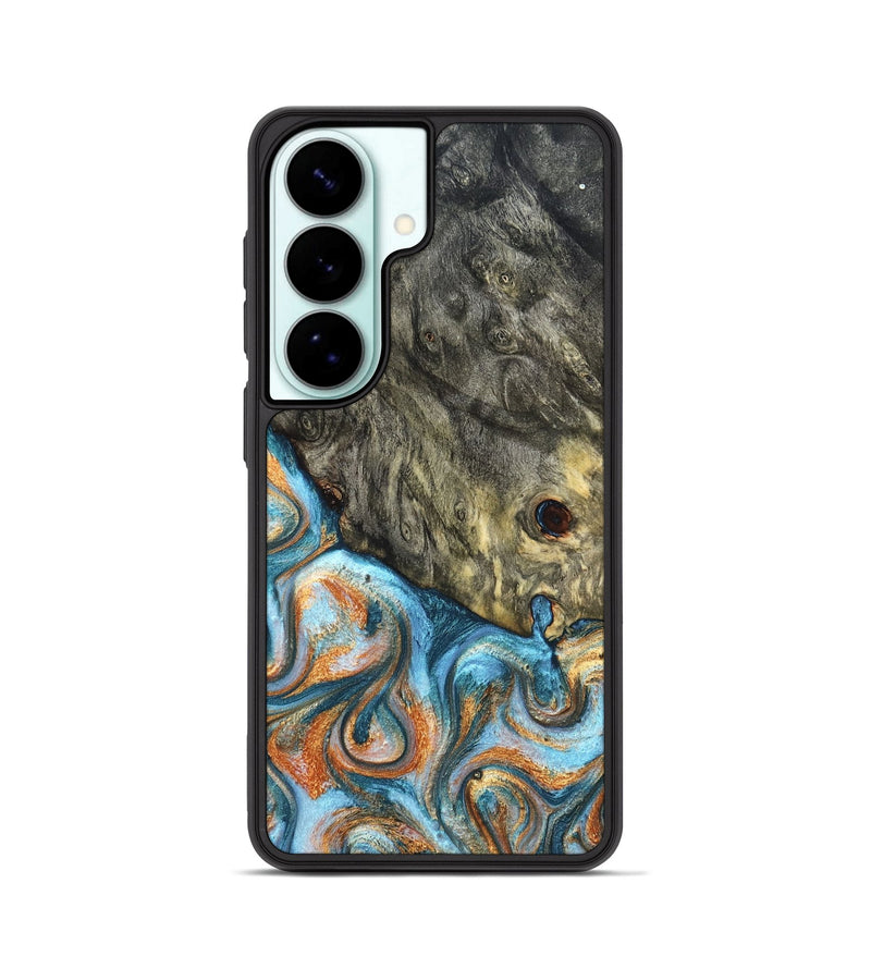 Galaxy S26 Wood Phone Case - Dian (Teal & Gold, 822653)