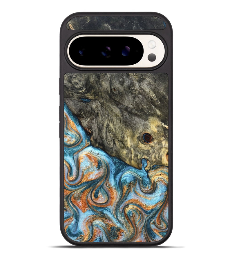 Pixel 9 Pro XL Wood Phone Case - Dian (Teal & Gold, 822653)