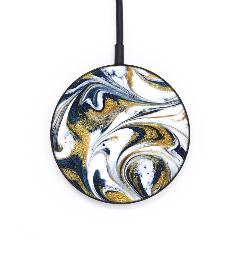Circle ResinArt Wireless Charger - Omarion (Teal & Gold, 822656)