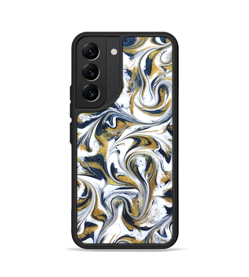 Galaxy S22 ResinArt Phone Case - Omarion (Teal & Gold, 822656)