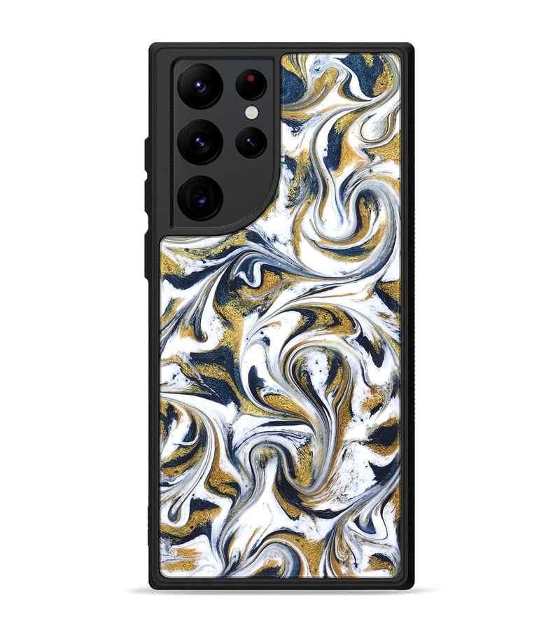 Galaxy S22 Ultra ResinArt Phone Case - Omarion (Teal & Gold, 822656)