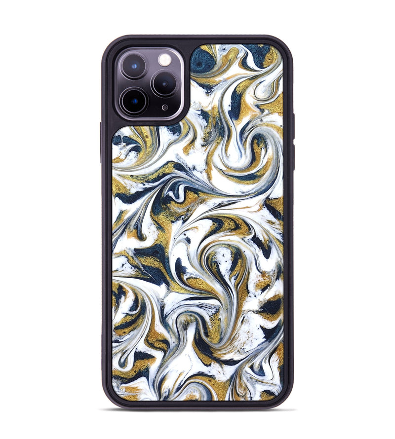 iPhone 11 Pro Max ResinArt Phone Case - Omarion (Teal & Gold, 822656)