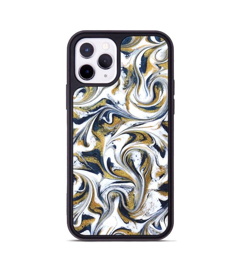 iPhone 11 Pro ResinArt Phone Case - Omarion (Teal & Gold, 822656)