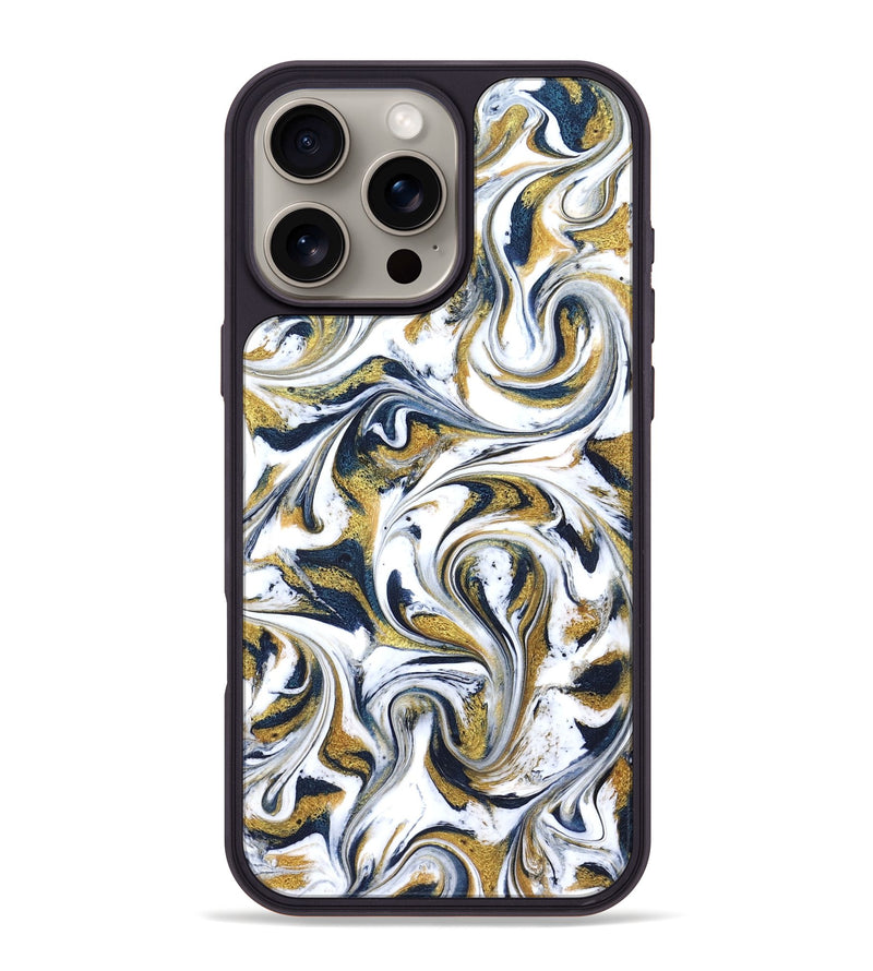 iPhone 16 Pro Max ResinArt Phone Case - Omarion (Teal & Gold, 822656)
