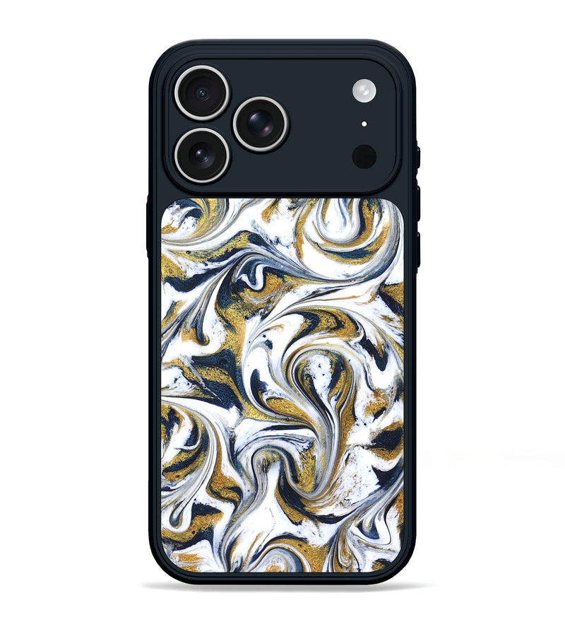 iPhone 17 Pro Max ResinArt Phone Case - Omarion (Teal & Gold, 822656)