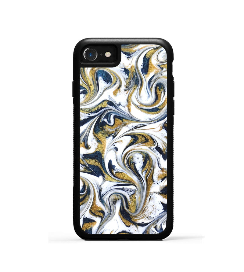 iPhone SE ResinArt Phone Case - Omarion (Teal & Gold, 822656)