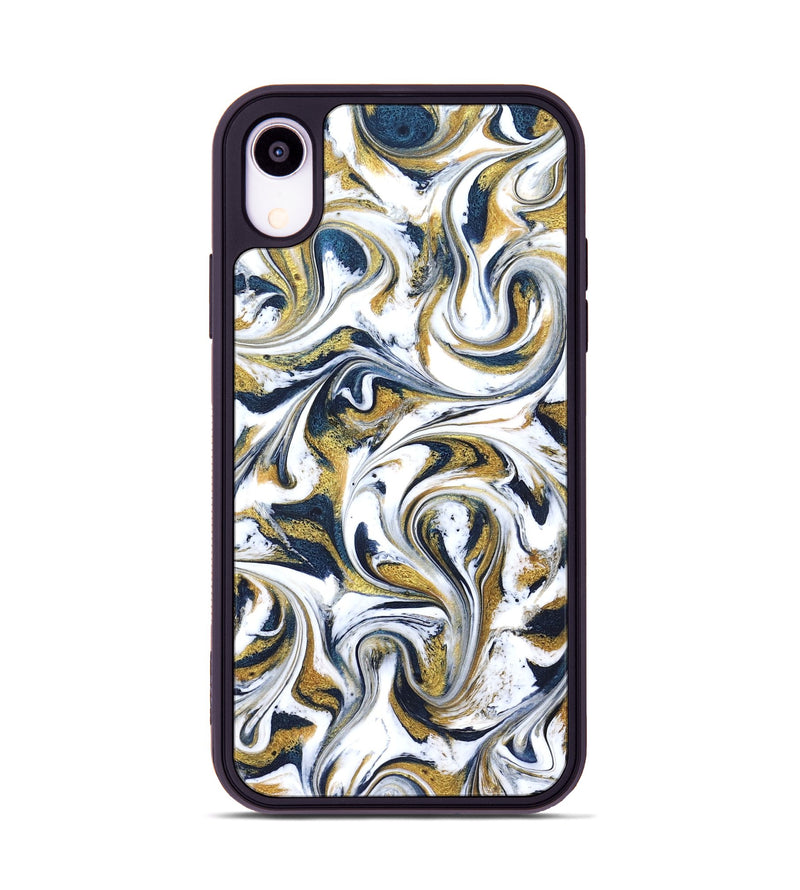 iPhone Xr ResinArt Phone Case - Omarion (Teal & Gold, 822656)