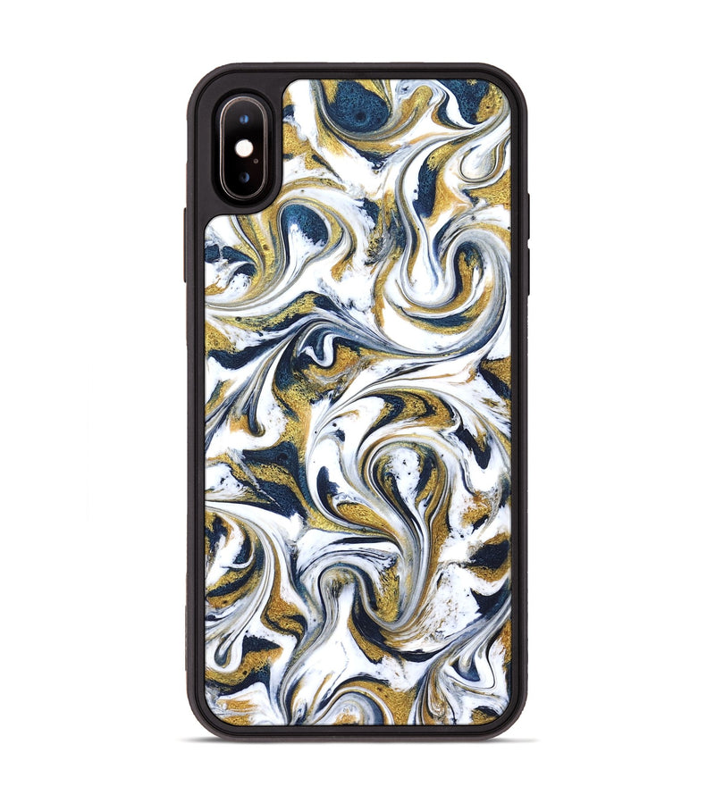 iPhone Xs Max ResinArt Phone Case - Omarion (Teal & Gold, 822656)