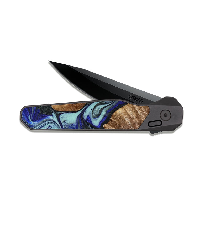 EDC Dark Slate Wood Pocket Knife - Jed (Green, 822660)
