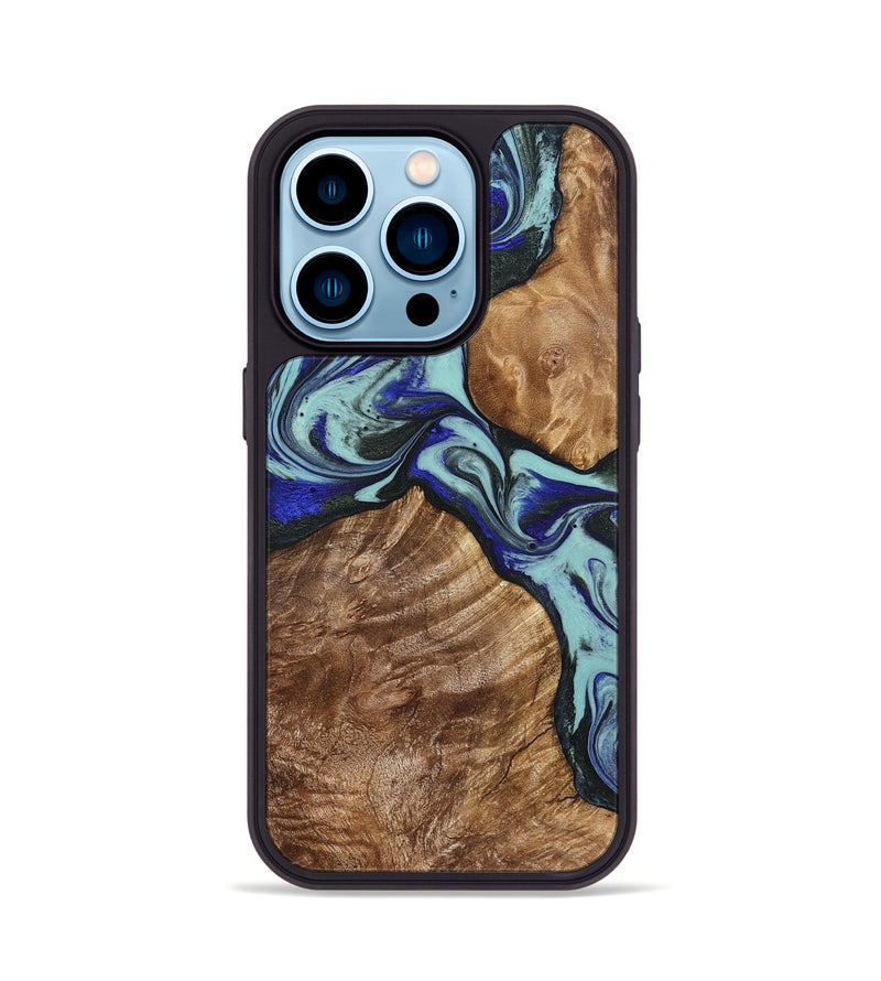 iPhone 14 Pro Wood Phone Case - Jed (Green, 822660)